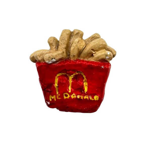 Vintage Artisan Made McDonald's Clay Brooch - Picture 1 of 4
